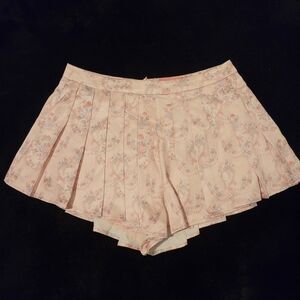 Sugar Thrillz Pink Floral Pleated Skort